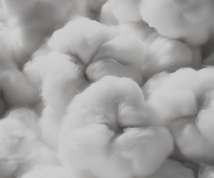 Abstrakt bild på ekologisk bomull som Herbox mensskydd produceras av.